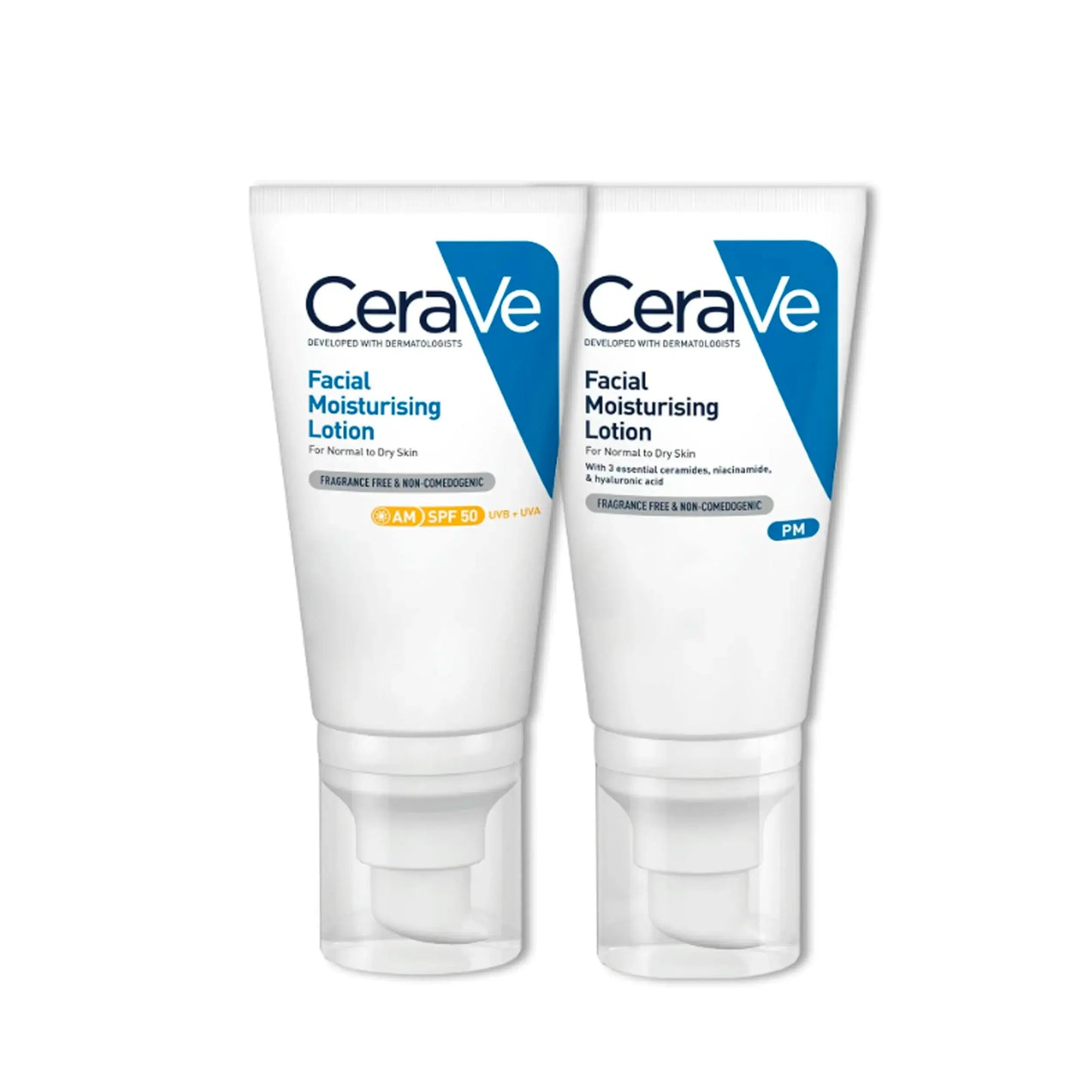 CeraVe Duo Crème Hydratante Visage AM SPF50+ & PM 52ml