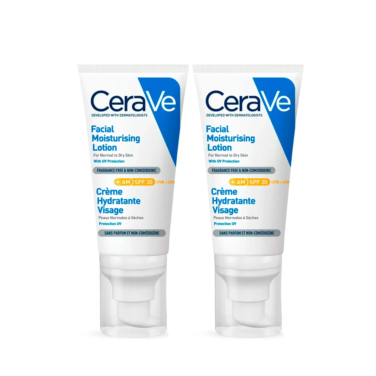 CeraVe Crème Hydratante Visage SPF30 Lot de 2x52ml