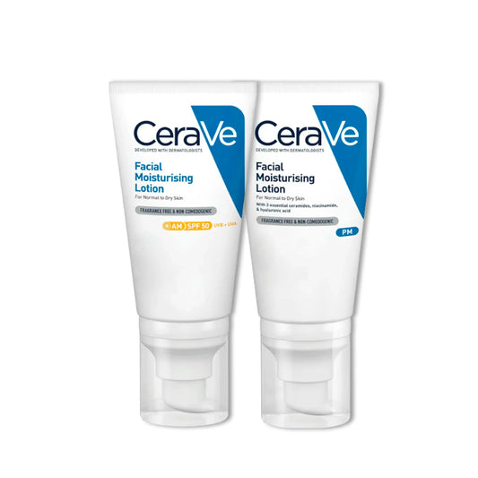 CeraVe Duo Crème Hydratante Visage AM SPF50+ & PM 52ml