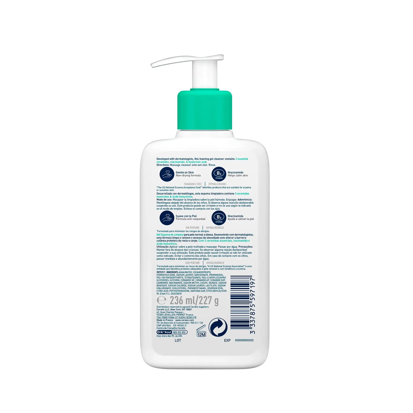 CeraVe Gel Moussant 236ml
