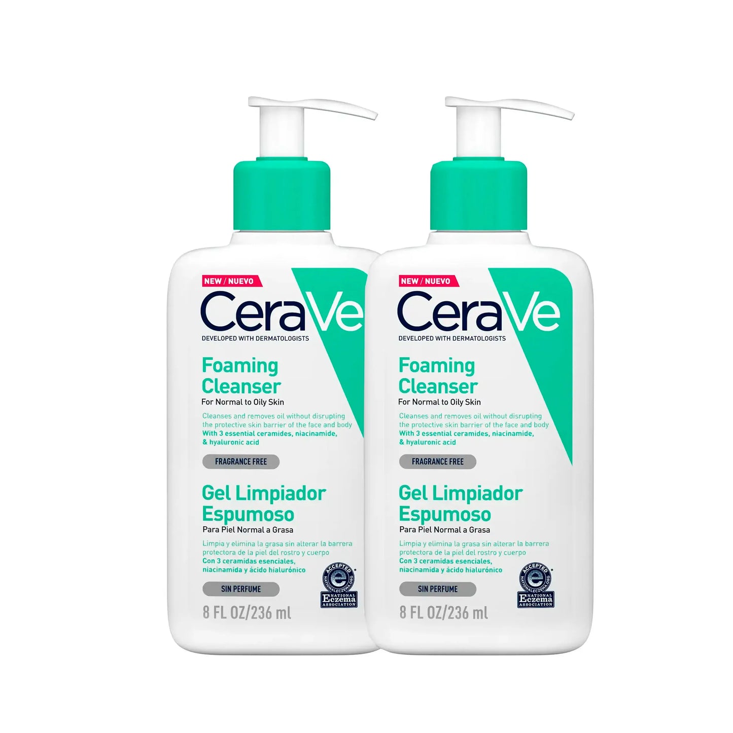 CeraVe Gel Moussant Lot de 2x236ml