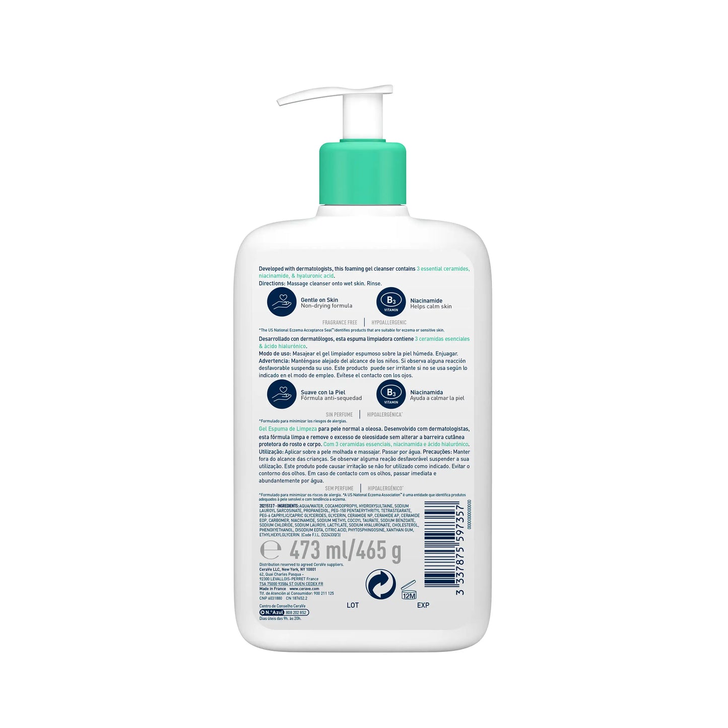 CeraVe Gel Moussant 473ml
