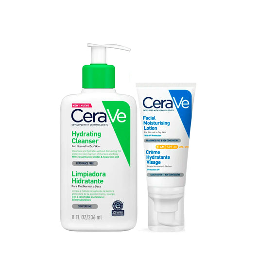 CeraVe Pack Crème Lavante Hydratante 236ml + Crème Hydratante Visage SPF30 52ml