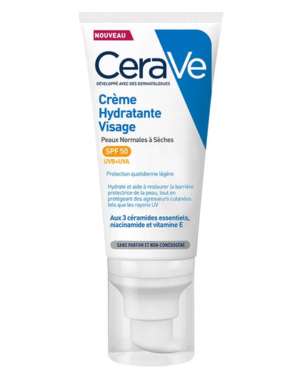 CeraVe Crème Hydratante Visage SPF50+ 52ml