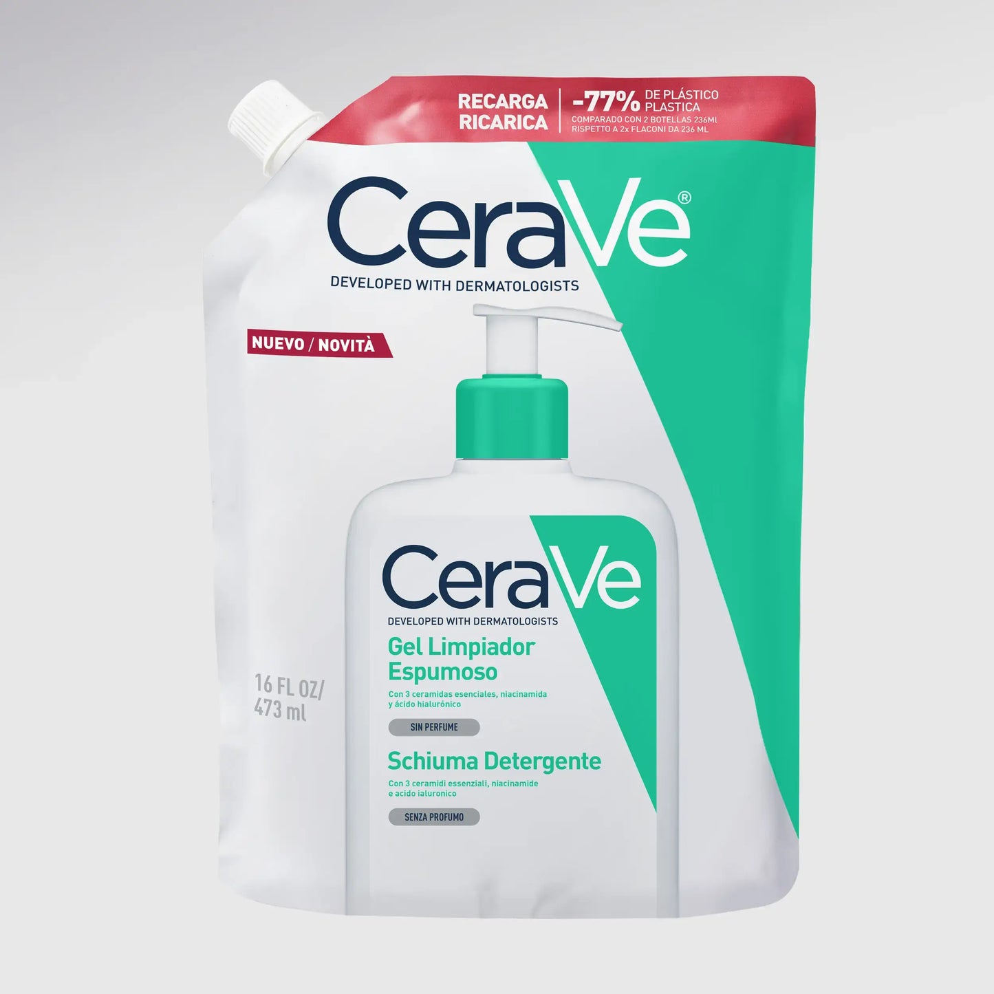 CeraVe Gel Moussant Éco-Recharge 473ml