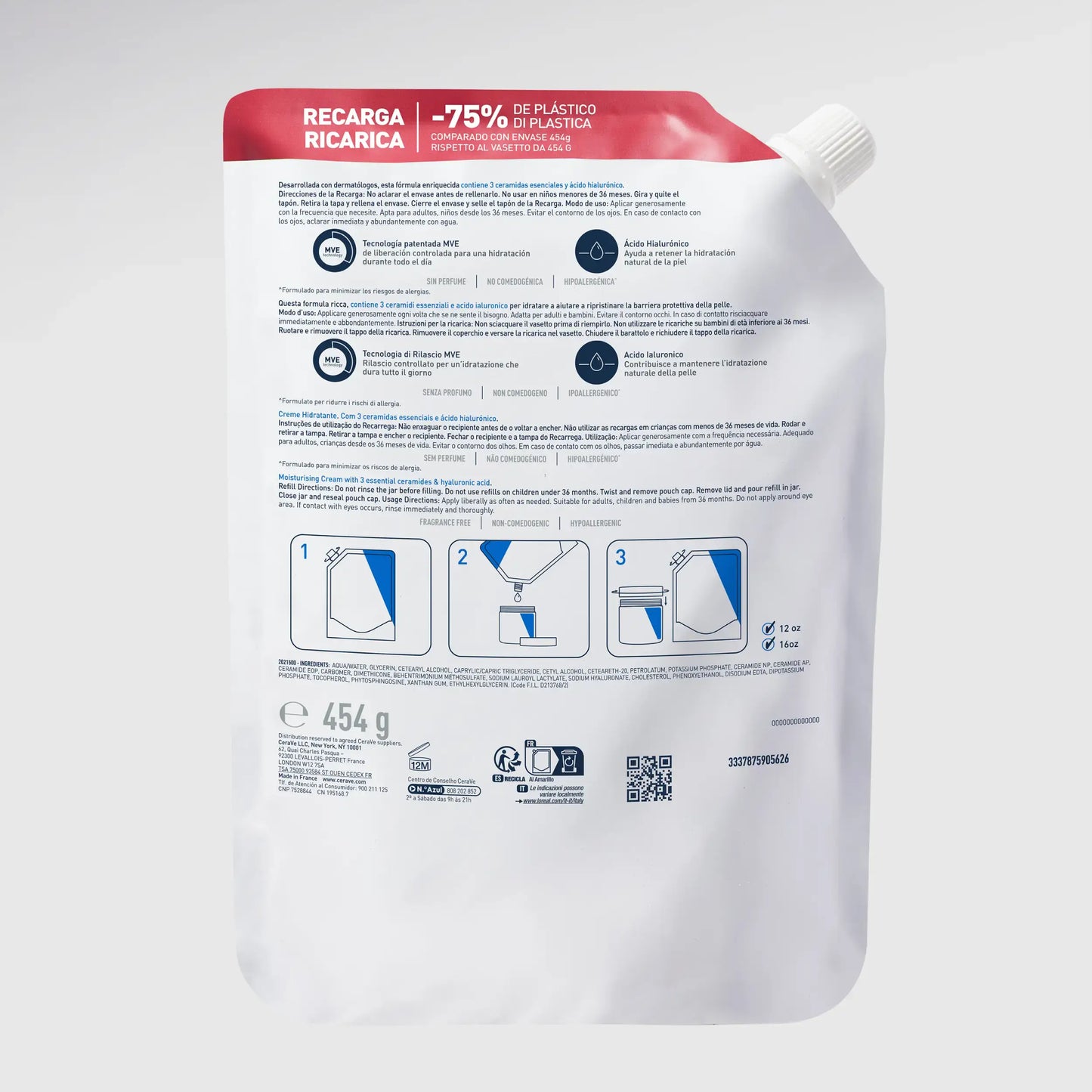 CeraVe Lait Hydratant Éco-Recharge 473ml