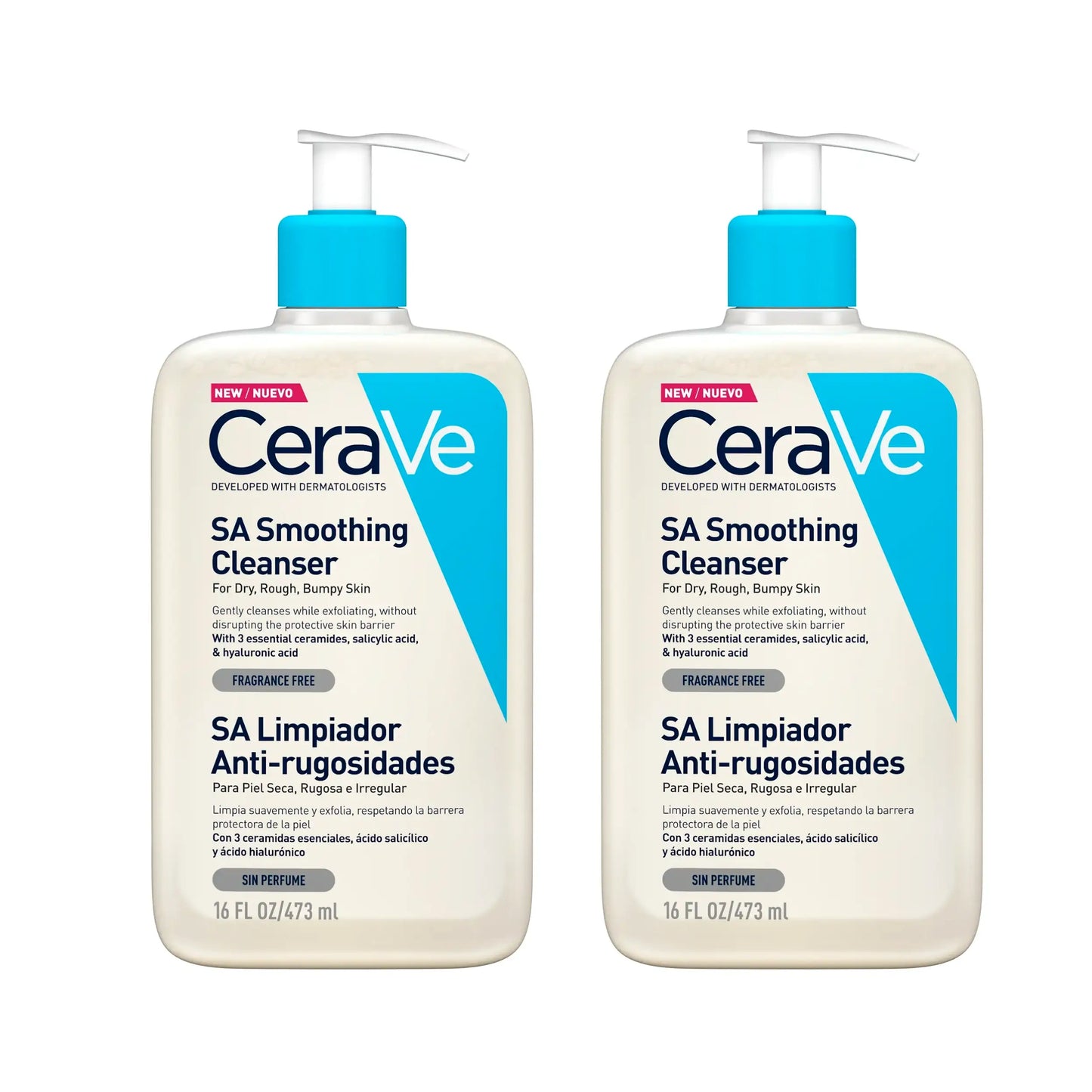 CeraVe SA Gel Nettoyant Anti-Rugosités Lot de 2x473ml